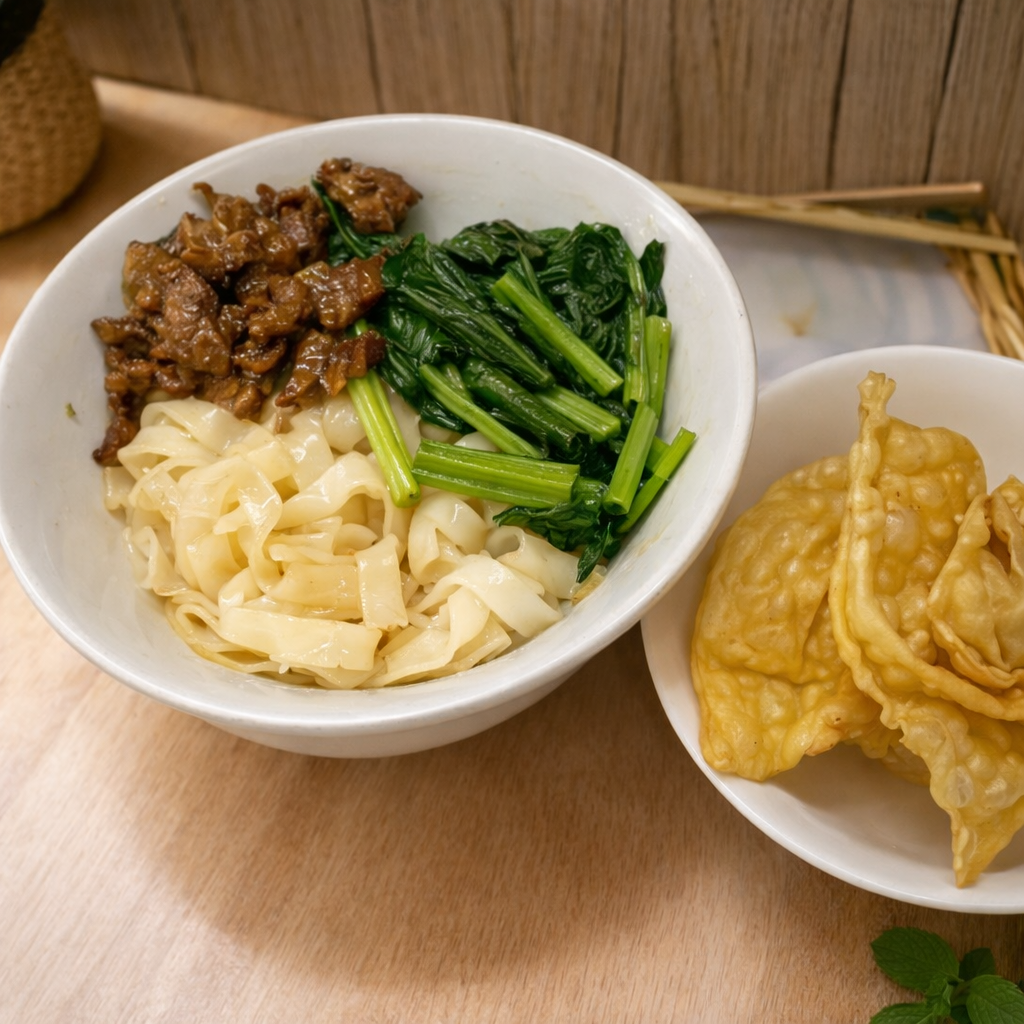Kwetiau Ayam Jamur Pangsit Goreng Regular